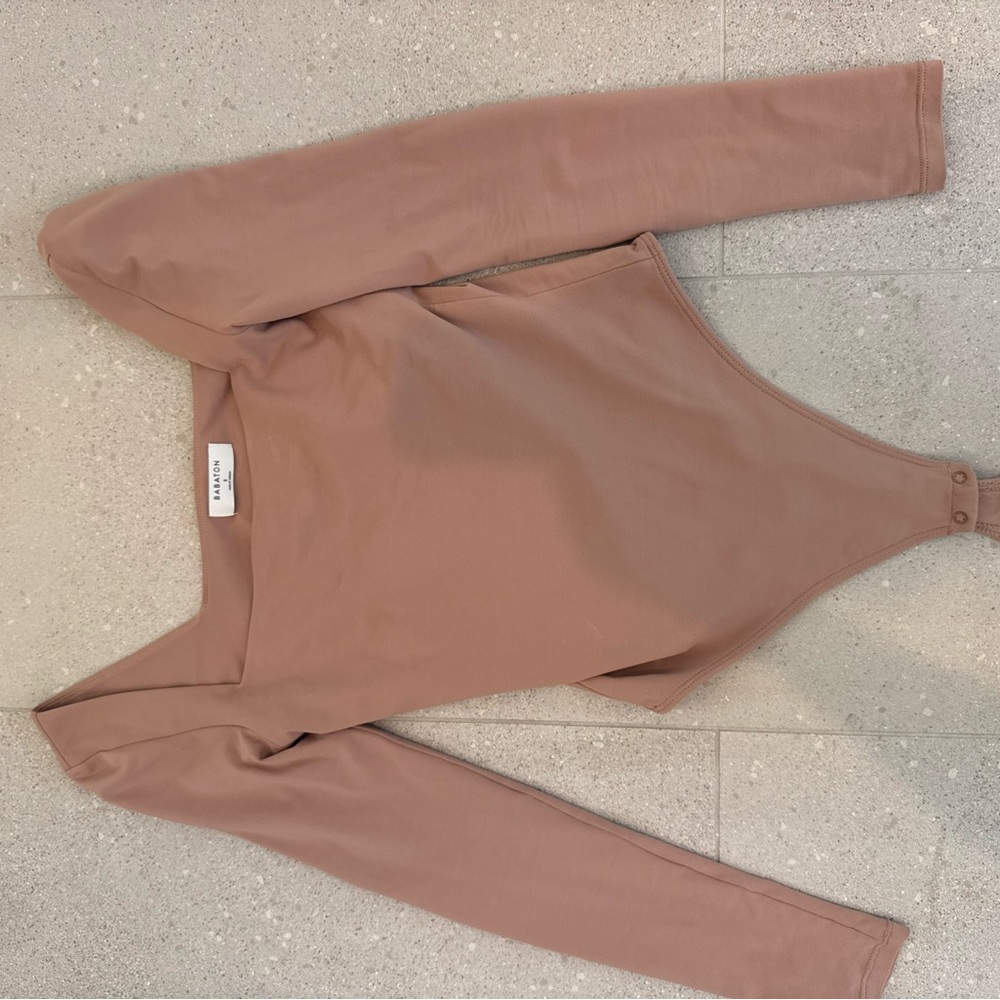 Aritzia Brown Long Sleeve Bodysuit